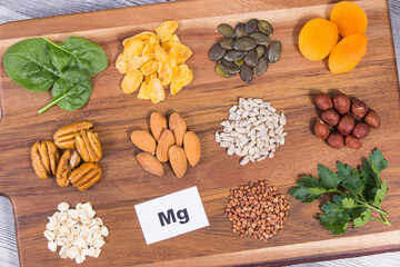 Healthy food as source natural magnesium, fiber and other vitamins and minerals