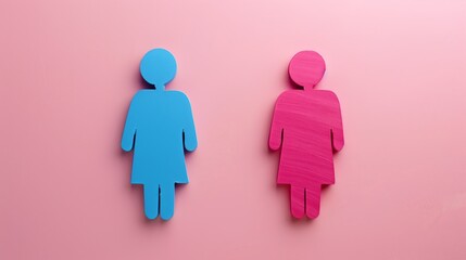 Gender equality concept background, man and woman Figures