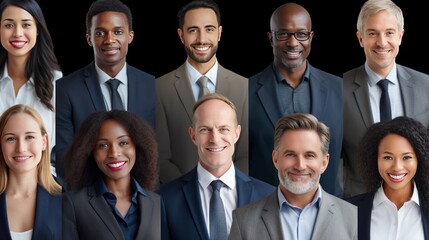 An ethnically diverse and mixed age group of business professionals,people of various nationalities - obrazy, fototapety, plakaty