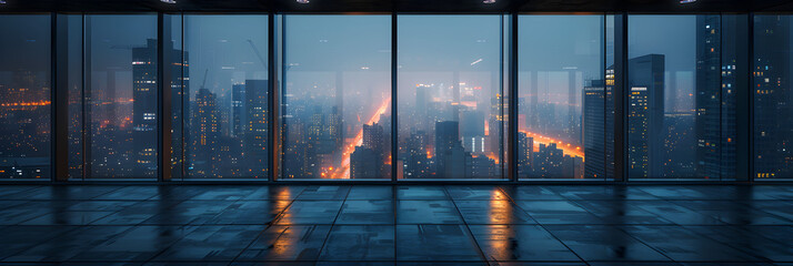 A view of a city from a window, A window with a view of a cityscape
