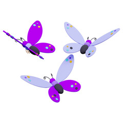 Beautiful Butterfly flying 3D Illustration