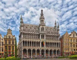 Poster Ornate facade of The Museum of the City of Brussels located in the Maison du Roi. The Grand Place, the central square of Brussels, Belgium © hicham