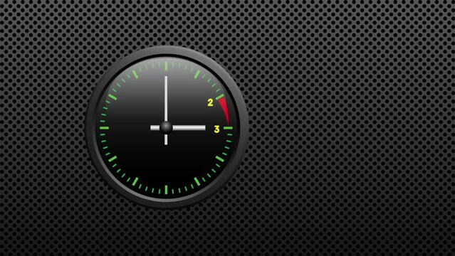 Start of daylight saving time in March with clocks moving forward from 2 am to 3 am. Meter on the metal.