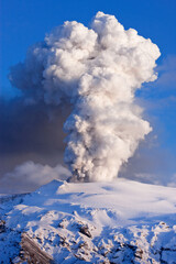 Volcanic Eruption, Eyjafjallajokull Glacier, Iceland