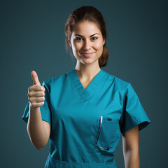 young nurse wearing nursing dress