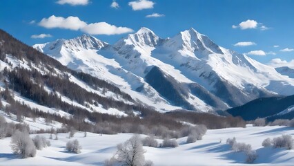 Fototapeta premium ski resort in the mountains