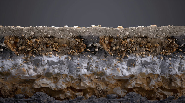 16:9 Illustration of Soil Layers: Unveiling the Earth's Hidden Tapestry.