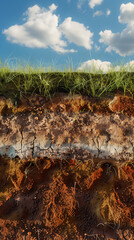 9:16 Illustration of Soil Layers: Unveiling the Earth's Hidden Tapestry.