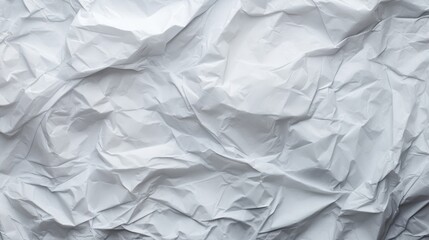 Obraz premium Crumpled white paper texture. Generative ai