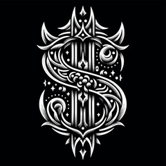 Devilish Dollar Dotwork Design