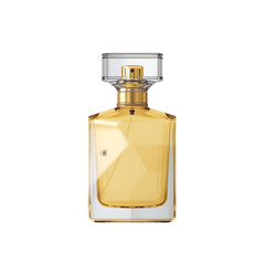 yellow perfume bottle mockup isolated on transparent background,transparency 