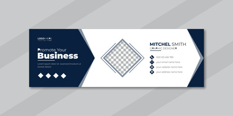 Creative business email signature design template
