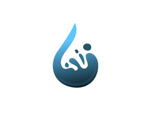 abstract water splatter inside logo icon symbol design template illustration inspiration