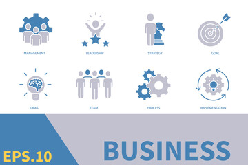 business icons set . business pack symbol vector elements for infographic web