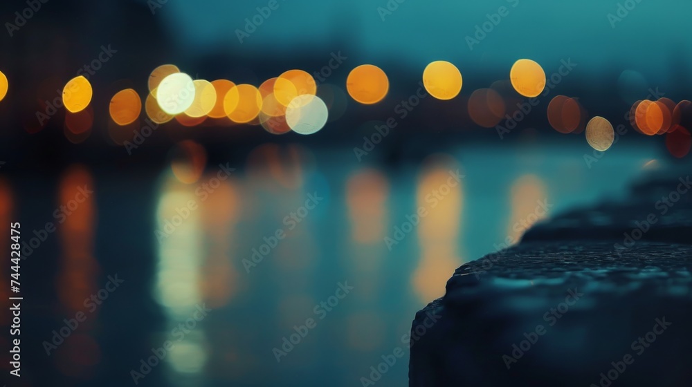 Aufkleber cyan and blue glow particle abstract bokeh background