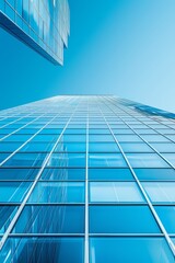 Obraz premium the sky is clear, in the style of minimalist cityscapes, organic modernism