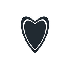 icon heart, drawn illustrator vector template and wedding