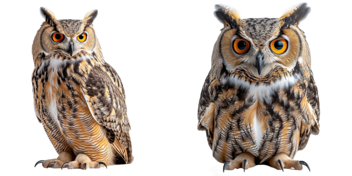 Owl isolated on transparent background