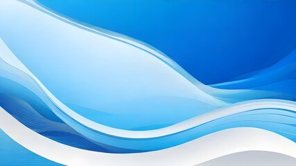 Fototapeta premium Abstract Blue Wave on Background. Vector Illustration