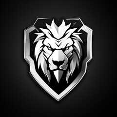 silver lion head logo 