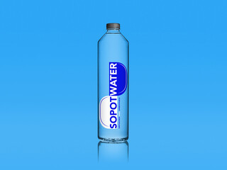 bottle of water label water | sopot | mockup bottle | juice mockup - obrazy, fototapety, plakaty