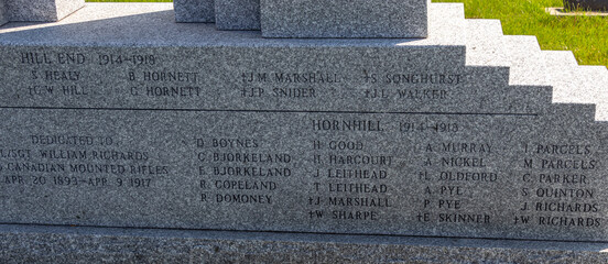 Military Memorials, Hornhill, Red Deer County, Alberta, Canada