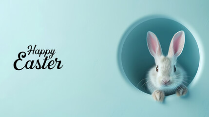 Obraz premium Happy Easter greeting card for Easter celebration Festive decoration holiday concept