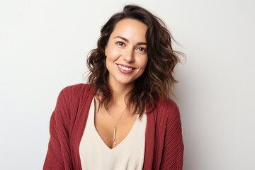 Obraz premium Confident businesswoman portrait against plain background. Professional headshot.