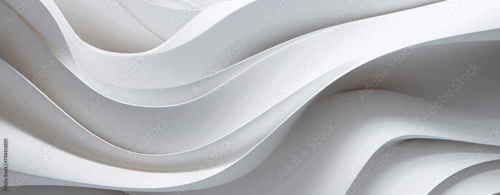 Canvas Prints white background with curves and waves, in the style of translucent overlapping, flowing fabrics, uh