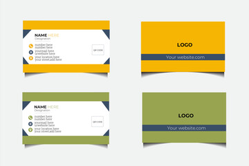  double sided business card template with modern style.