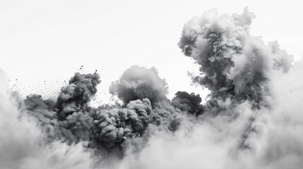 Smoke of explosion.