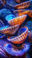 Fototapeta premium basket with blue and white dishes