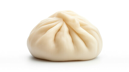 Bun with dumplings isolated on a white background