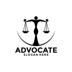 law firm logo vector, advocate concept logo design template