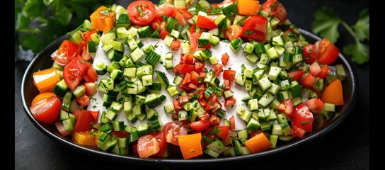 Finely Chopped Vegetables Background