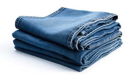 Jeans isolated against a pure white background