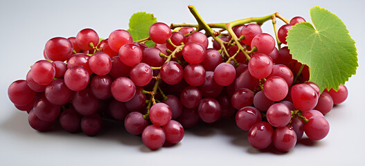 Fototapeta premium Red grape isolated on the white background