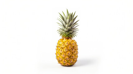 Pineapple fruit isolated on pure white background
