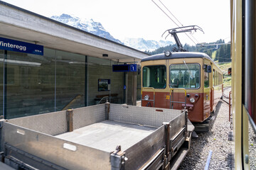 jungfrau summit, jungfrau railway, swiss alps - obrazy, fototapety, plakaty