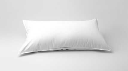 Isolated white pillow on a stark white background