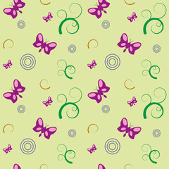 Butterfly pattern. Seamless pattern with butterfly. Summer pattern for printing