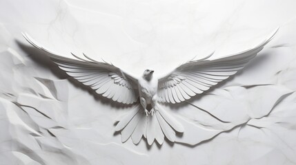 sculpture of a bird on white 