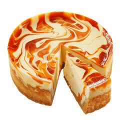 Marble Cheesecake, transparent background, isolated image, generative AI