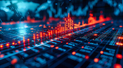The dynamic world of finance and technology, where data and diagrams capture the pulse of markets and global business