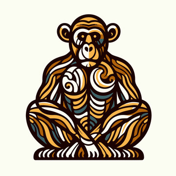 illustration of a monkey