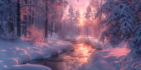 Mystical Icy Woodland