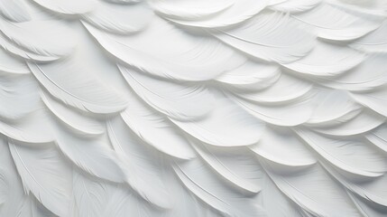 white feather on white background