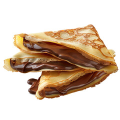 Nutella Crepes, transparent background, isolated image, generative AI