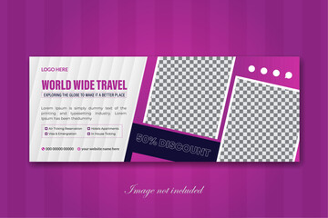 professional travel facebook cover design template,abstract web banner template