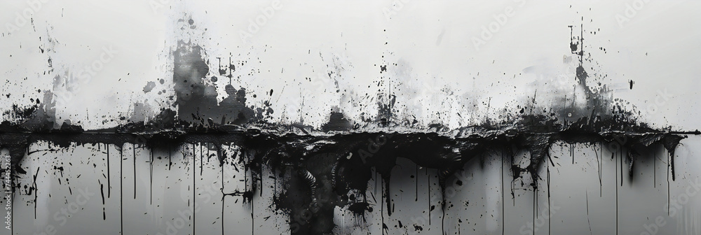 Poster the art of grunge in an abstract painting, where color and texture create a backdrop of creative exp